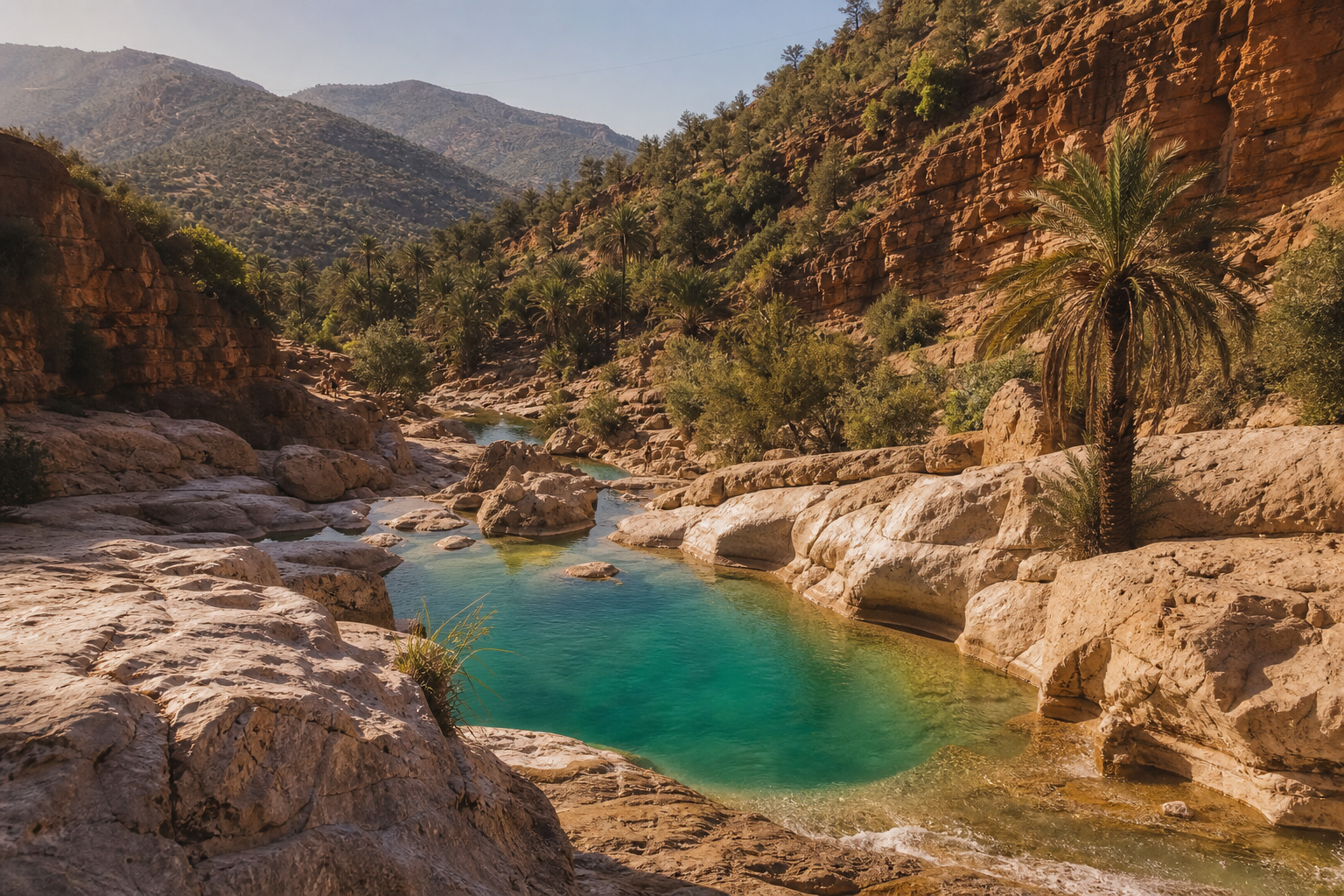 Paradise Valley canyon pool near Agadir